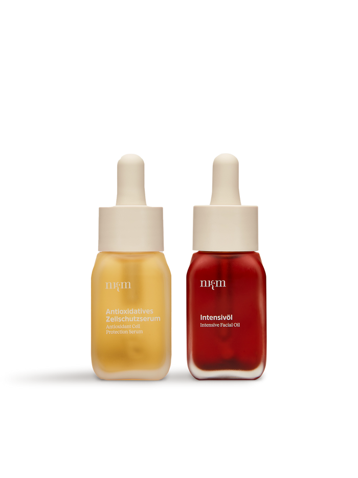 Antioxidatives Zellschutzserum und Intensivöl von nkm
