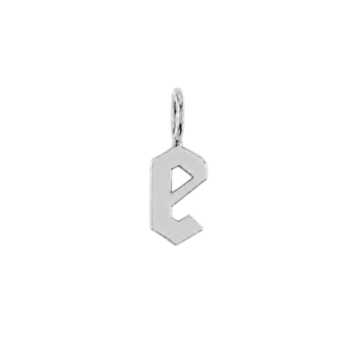 14K White Gold / e