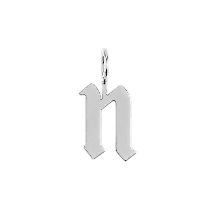 14K White Gold / n