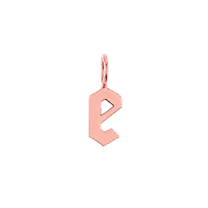 14K Rose Gold / e