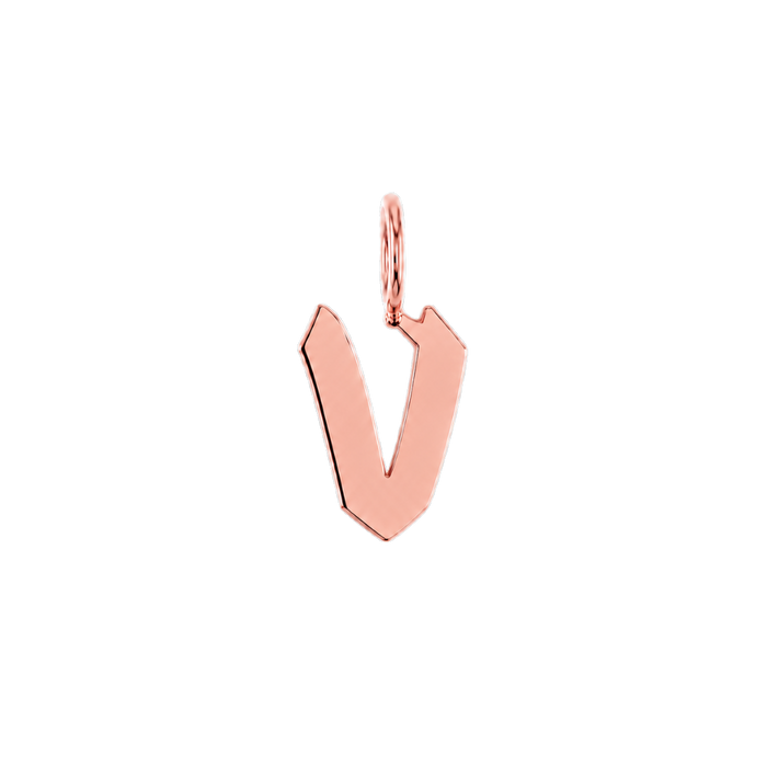 14K Rose Gold / v