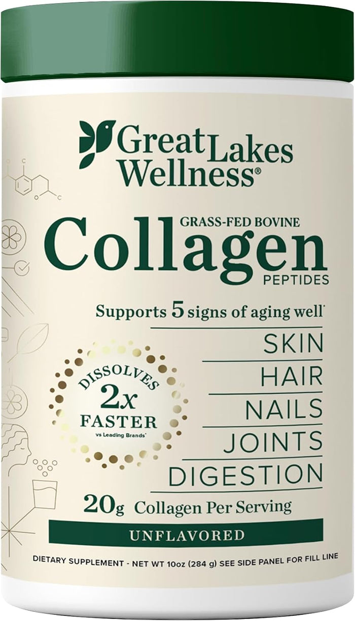 Great Lakes Wellness Collagen Peptides Powder front