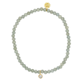 Green Gemstone & Custom Charm Bracelet