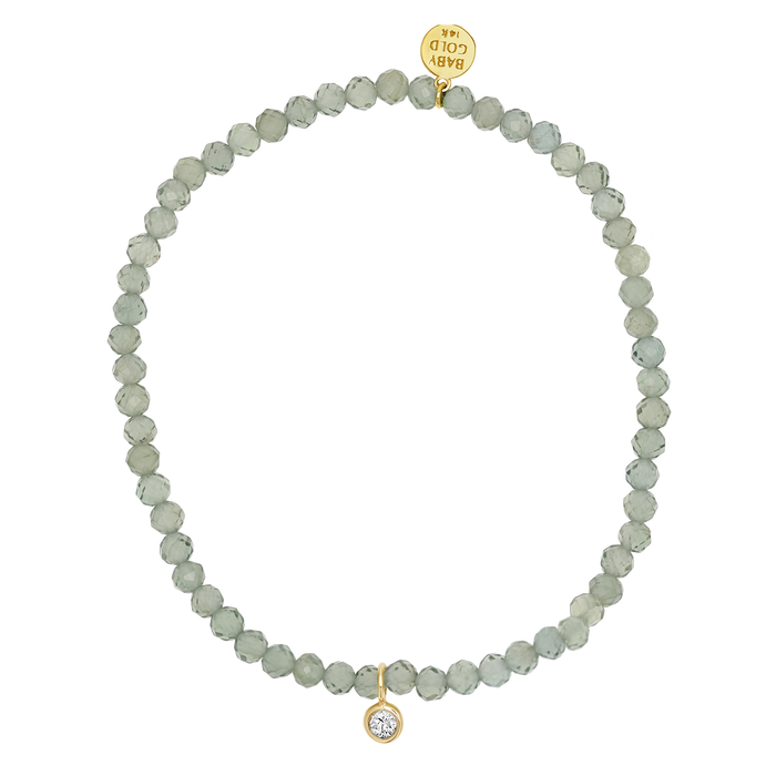 Green Gemstone & Custom Charm Bracelet