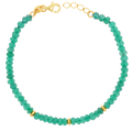 Green Onyx Gold Bead Bracelet