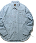GS2529920A 5OZ CHAMBRAY WORK L/S(USED) - BLUE2
