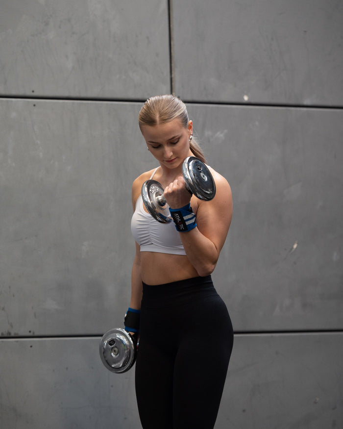 Handgelenkbandage (Blau/Weiß) - Athletic Aesthetics