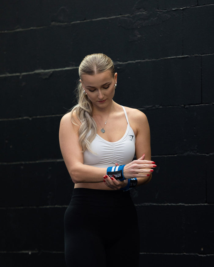 Handgelenkbandage (Blau/Weiß) - Athletic Aesthetics