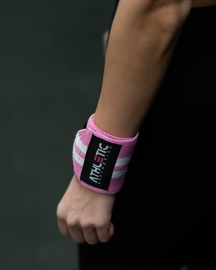Handgelenkbandagen (Pink/Weiß)