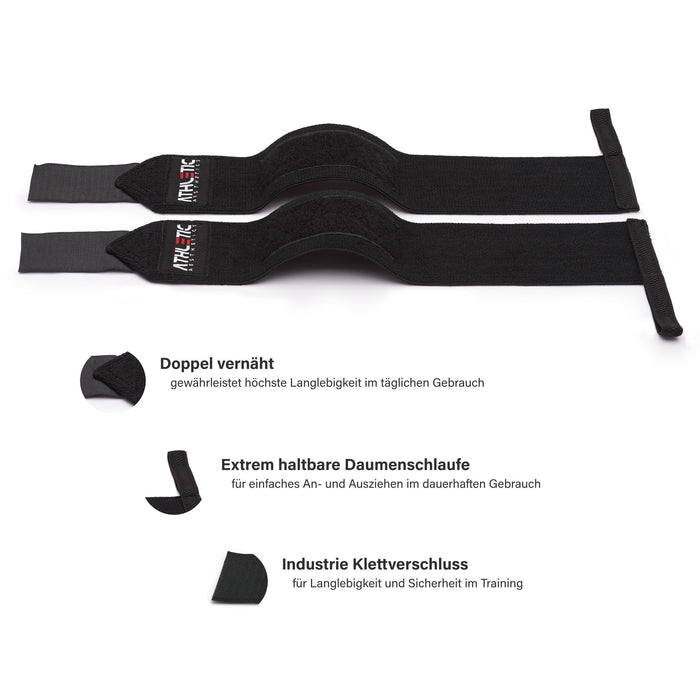 Handgelenkbandage (Schwarz) - Athletic Aesthetics