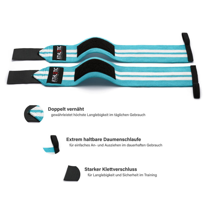 Handgelenkbandage (Türkis/Weiß) - Athletic Aesthetics