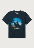 HARVEST MOON TEE S/S - WASHED BLACK