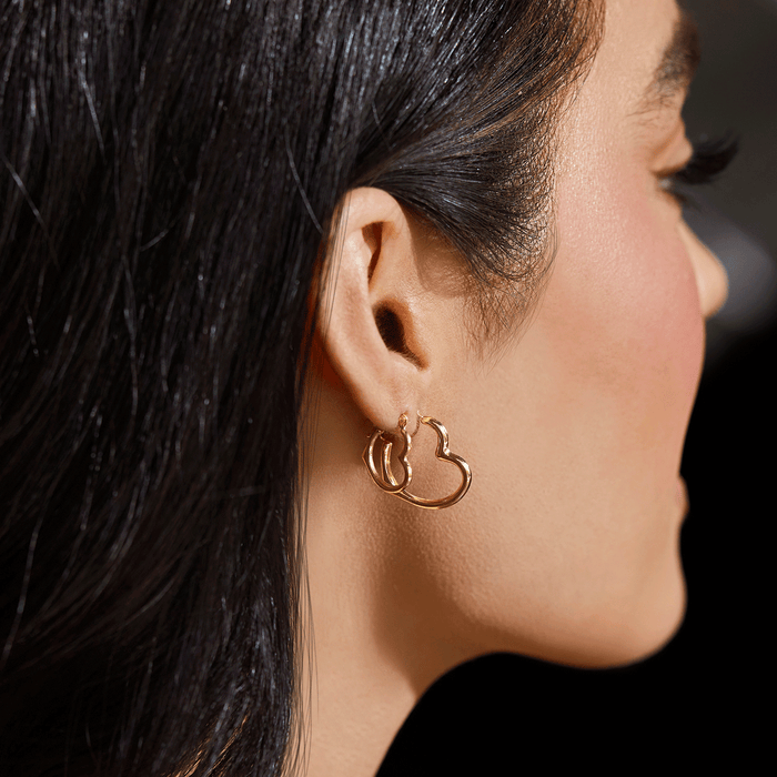 Heart Hoop Earrings
