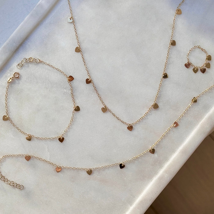 Heart Station Chain Bracelet