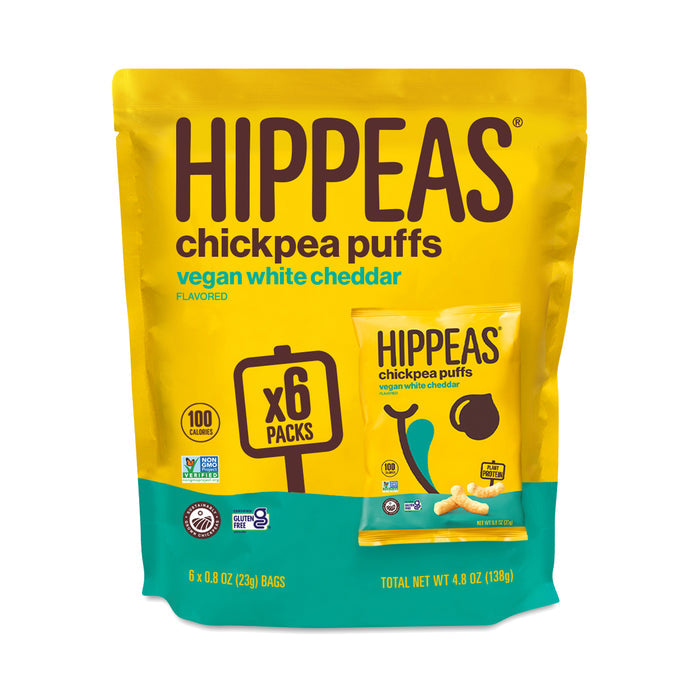 Hippeas Groovy Vegan White Cheddar snack pack – 6 individual bags