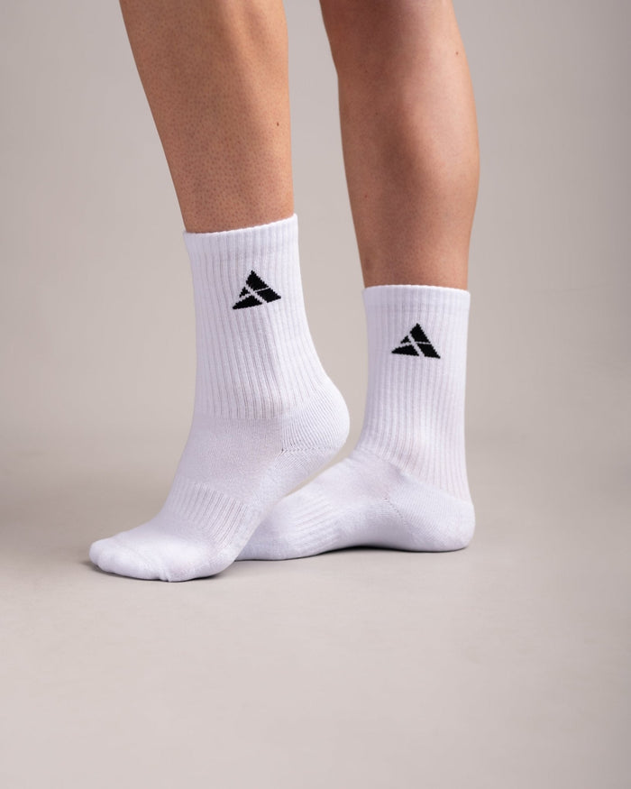 Hohe Sportsocken / Cushioned Crew Socks 3er Pack (Black) - Athletic Aesthetics