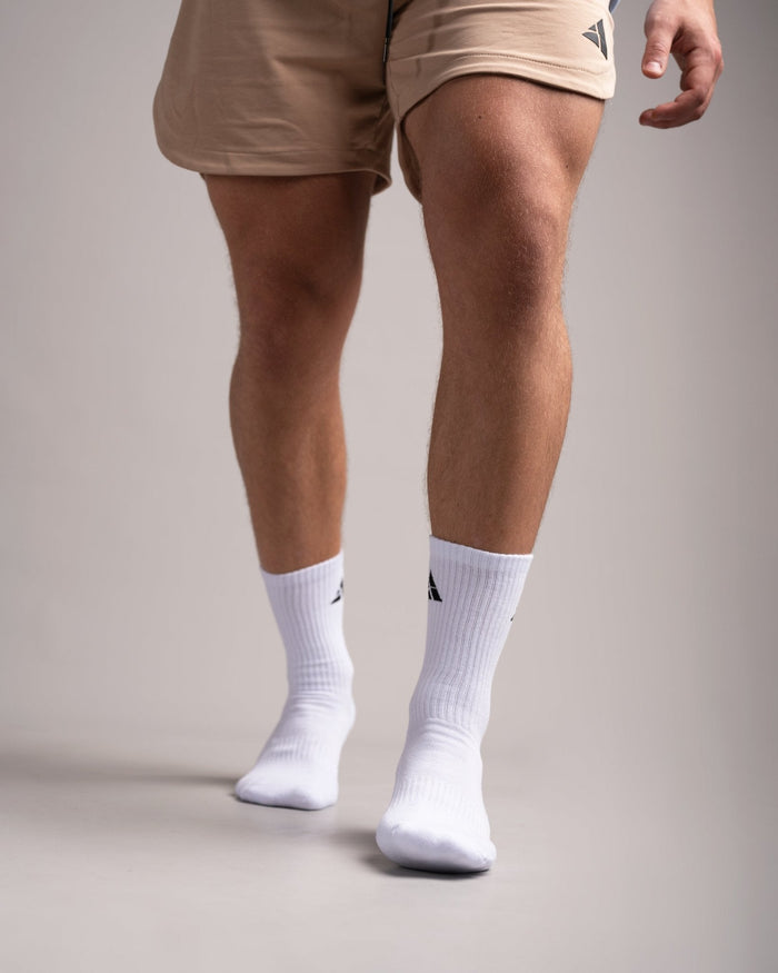 Hohe Sportsocken / Cushioned Crew Socks 3er Pack (Black) - Athletic Aesthetics