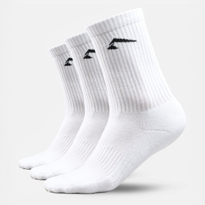 Hohe Sportsocken / Cushioned Crew Socks 3er Pack (White) - Athletic Aesthetics