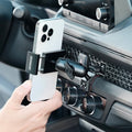 Image of Offroam Phone Mount installed securely in Honda Accord 2023-2026. This premium phone mount installs easily without drilling or glue. Spring loaded Universal holder for use with any phone. Perfect placement without blocking screens, driver view, or air flow. Fully adjustable positioning.