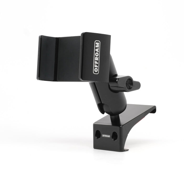 Image of Offroam Phone Mount for Honda Pilot 2023-2026 | Passport 2026. This premium phone mount installs easily without drilling or glue. Spring loaded Universal holder for use with any phone. Perfect placement without blocking screens, driver view, or air flow. Fully adjustable positioning.