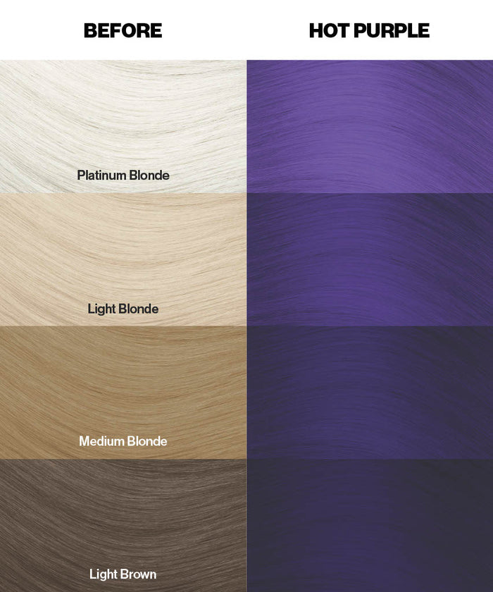 Hot Purple (Bold Purple) - Semi-Permanent Hair Dye - Crazy Color