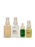 Set von nkm bestehend aus Hydrating Microbiome Drops, Erfrischen Reiniger, Algen-Hyalruonserum und Erneuerder Feuchtigkeitscreme