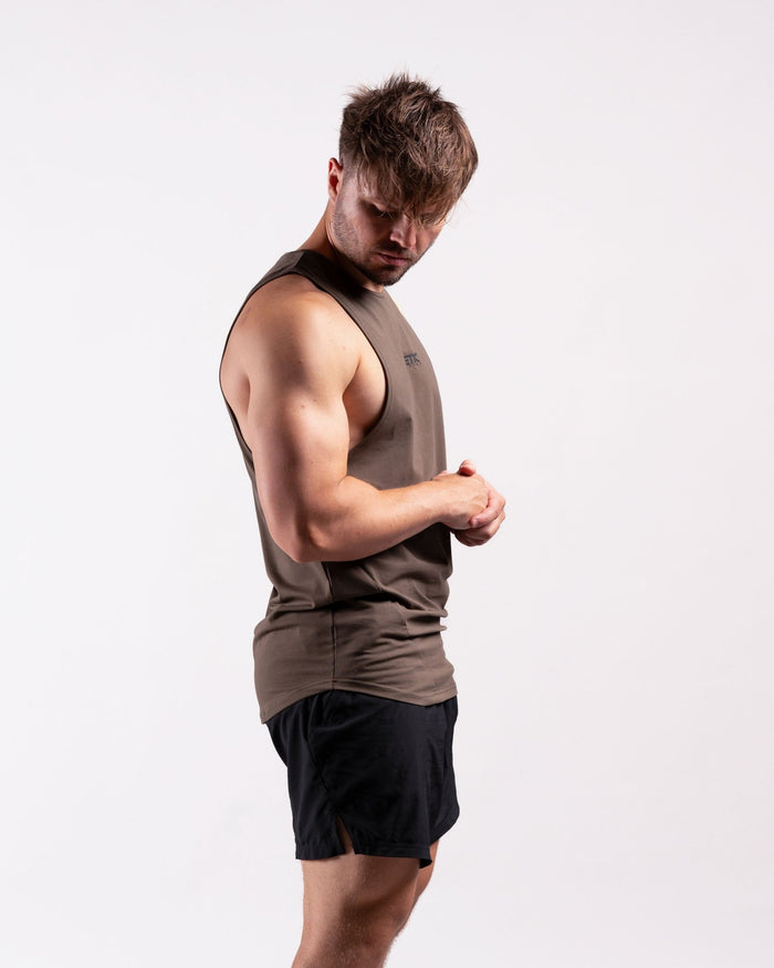 Infinity Sleeveless Shirt (Army) - Athletic Aesthetics
