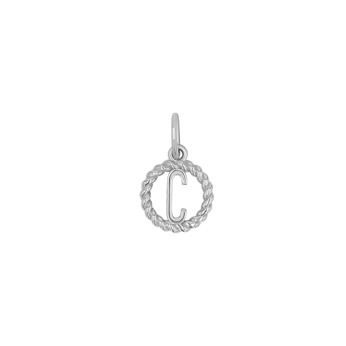 Initial Twist Medallion Charm
