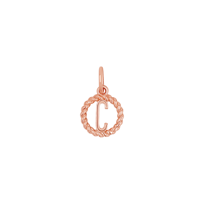 Initial Twist Medallion Charm