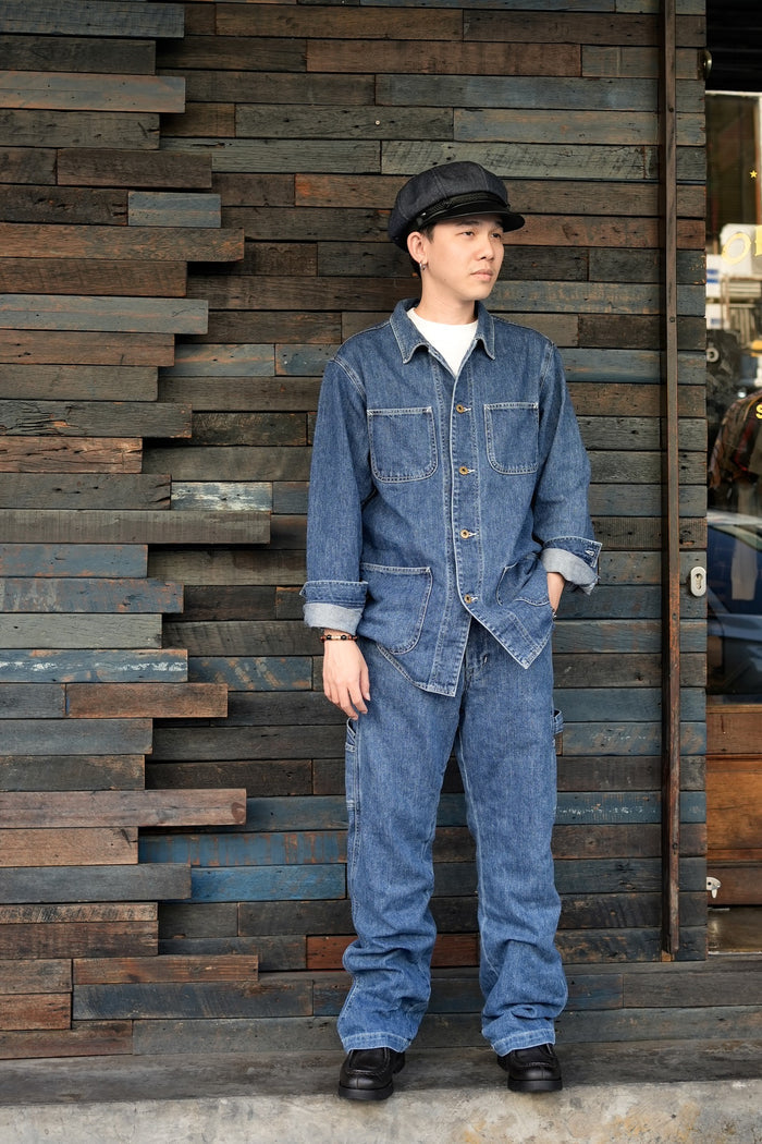 JBOT1331  COVERALL JKT - DENIM - MEDIUM INDIGO