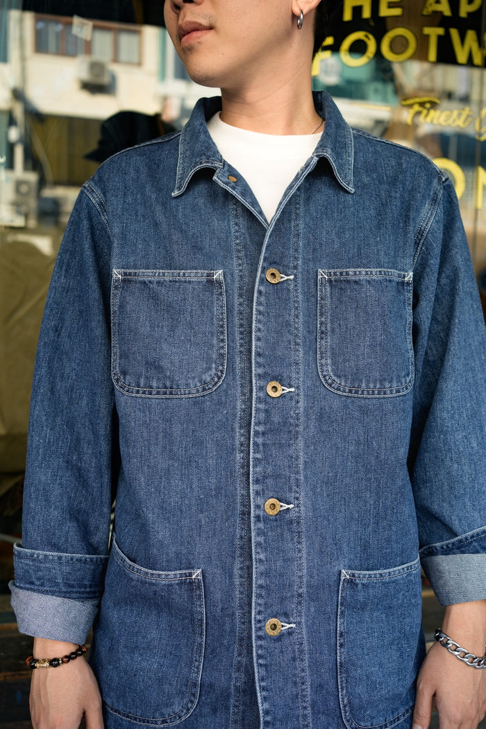 JBOT1331  COVERALL JKT - DENIM - MEDIUM INDIGO