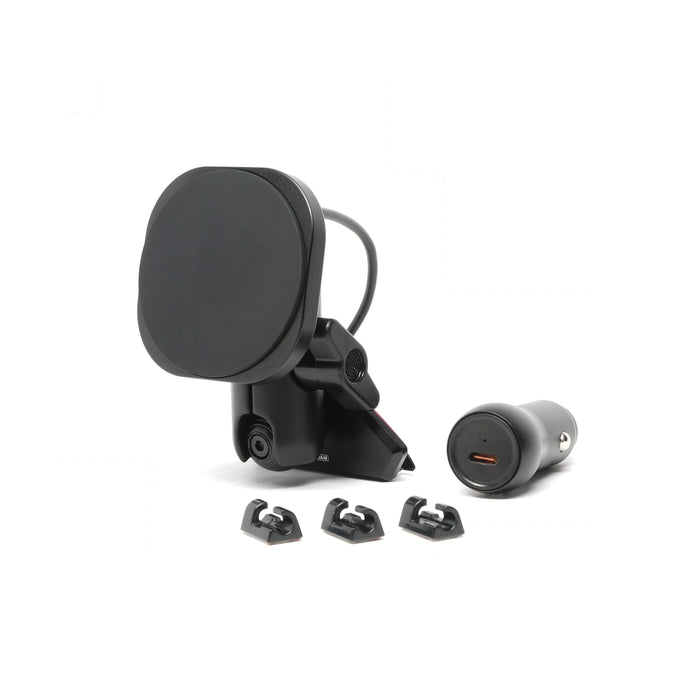 Image of Offroam MagSafe-compatible Phone Mount for Jeep Cherokee 2014-2018. This premium phone mount installs easily without drilling or glue. High force magnets hold phone on any trail, road, or track. Perfect placement without blocking screens, driver view, or air flow. Fully adjustable positioning.