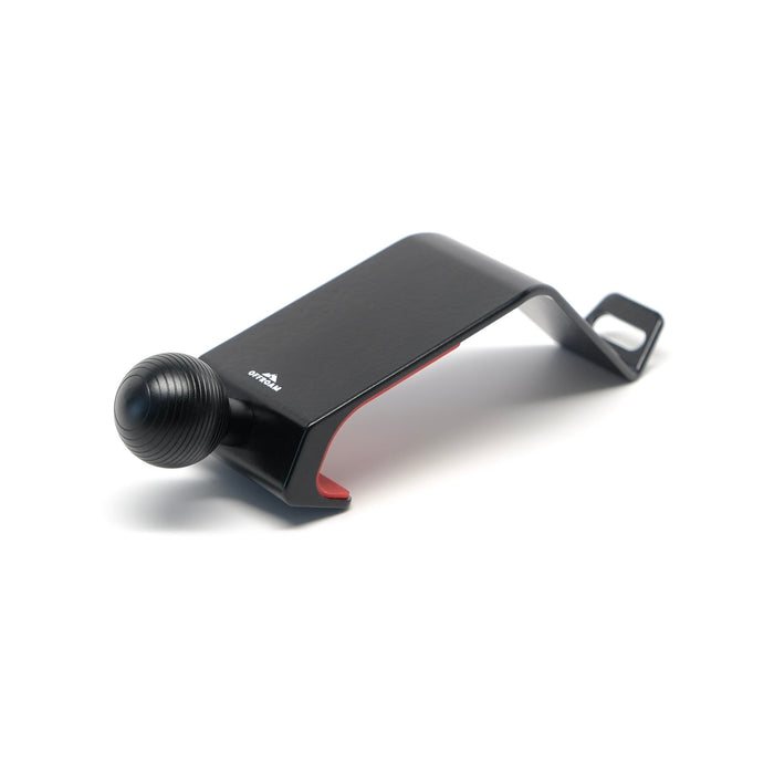 Image of Offroam Mounting Base for Jeep Wrangler 2018-2023 | Gladiator 2019-2023. This premium all metal phone mounting base installs easily without drilling or glue. Perfect placement without blocking screens, driver view, or air flow.
