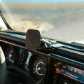 Image of Offroam MagSafe-compatible Phone Mount installed securely in Jeep Wrangler | Gladiator 2024-2026. This premium phone mount installs easily without drilling or glue. High force magnets hold phone on any trail, road, or track. Perfect placement without blocking screens, driver view, or air flow. Fully adjustable positioning.