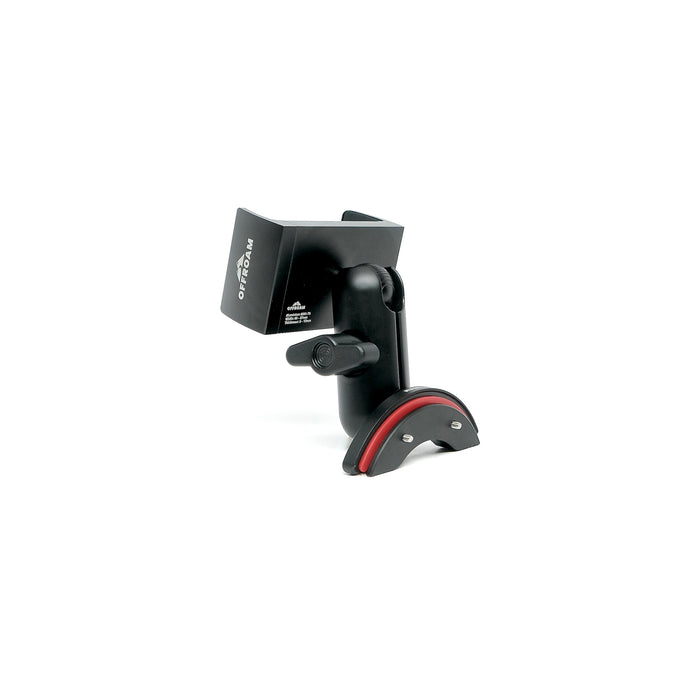Image of Offroam Phone Mount for Jeep Wrangler JK 2011-2018. This premium phone mount installs easily without drilling or glue. Spring loaded Universal holder for use with any phone. Perfect placement without blocking screens, driver view, or air flow. Fully adjustable positioning.