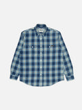 Julian Worker Shirt Checked - Indigo