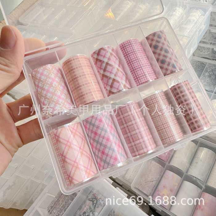 Karo · Nailartbox mit Folien