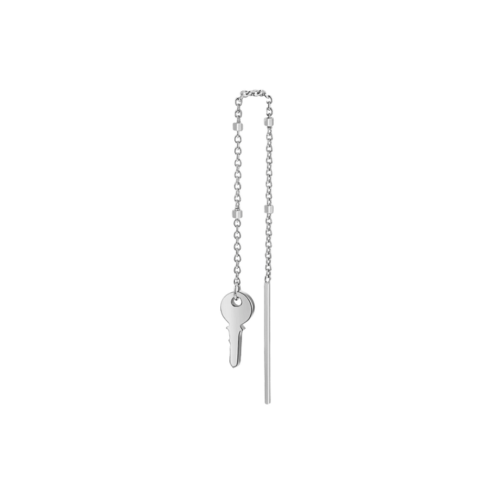 Key Sparkle Chain Threader Earring