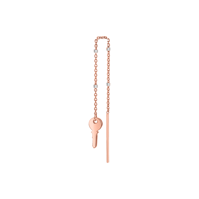 Key Sparkle Chain Threader Earring