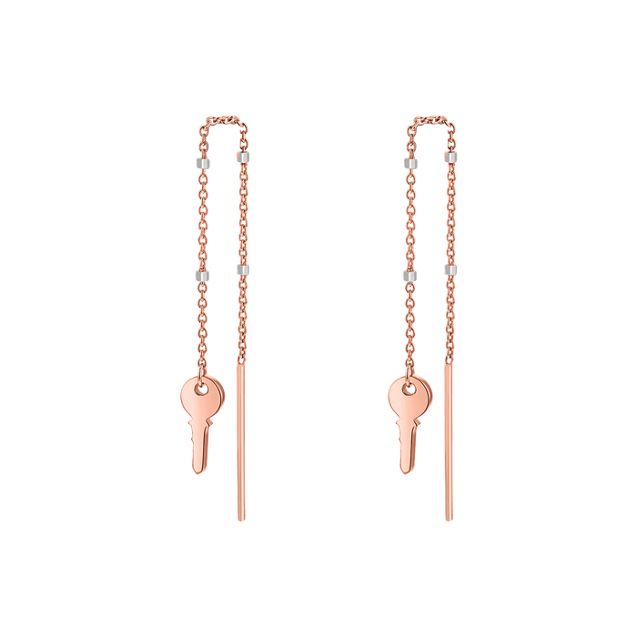 Key Sparkle Chain Threader Earring