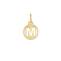 Kids Cut-Out Round Initial Letter Charm