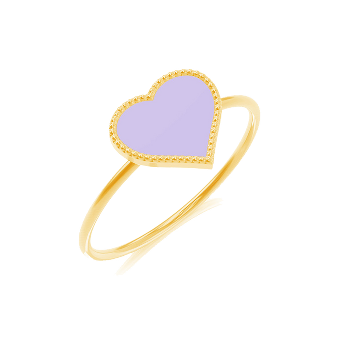 Kids Enamel Heart Ring