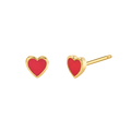 Kids Enamel Heart Shape Studs3