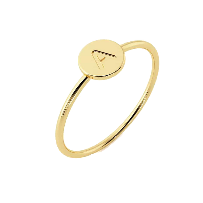 Kids Mini Round Initial Ring