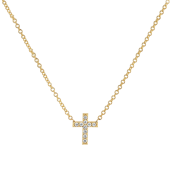 Kids Pave Cross Necklace