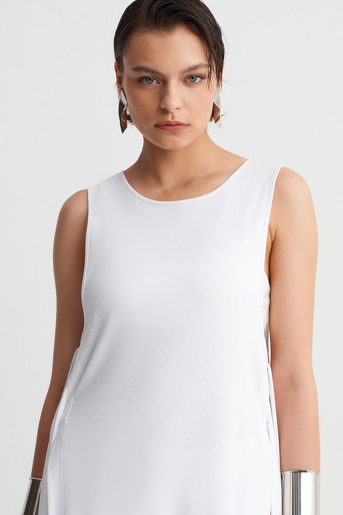 Kırık Beyaz Püskül Detaylı Ribana T-Shirt-Y261011120