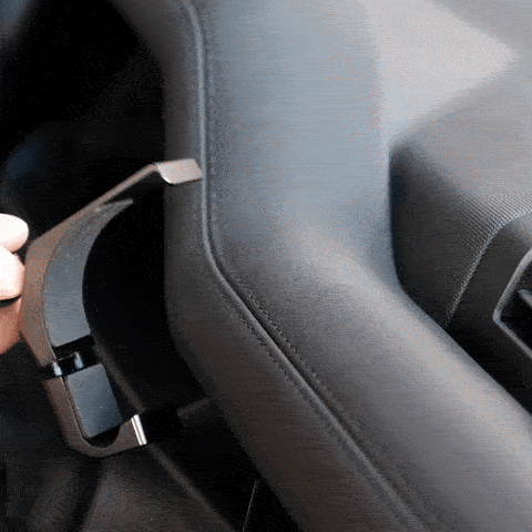 Video of Offroam Mounting Base installation for Land Rover Defender 2020-2026. This premium all metal phone mounting base installs easily without drilling or glue. Perfect placement without blocking screens, driver view, or air flow.