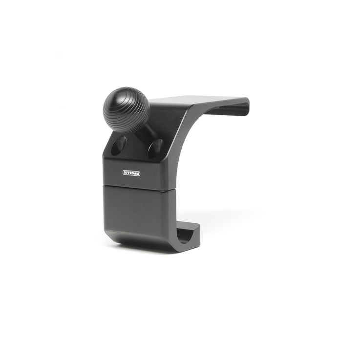 Image of Offroam Mounting Base for Land Rover Defender 2020-2026. This premium all metal phone mounting base installs easily without drilling or glue. Perfect placement without blocking screens, driver view, or air flow.