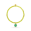 Lemon Jade Gemstone Drop Bead Stretch Bracelet