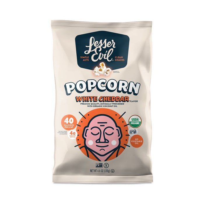 LesserEvil Organic White Cheddar Popcorn – 4.6 oz